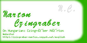 marton czingraber business card